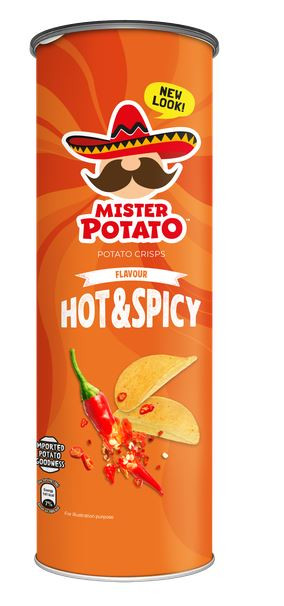 Mister Potato Hot & Spicy Crisps Can 125g