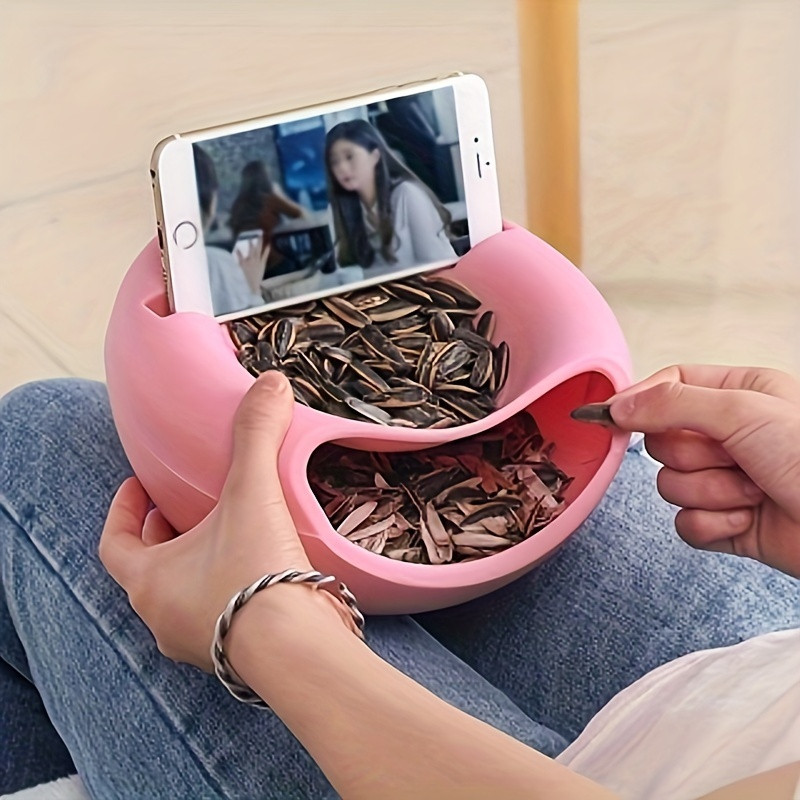 1pc Creative Heart-Shaped Storage Bowl with Lid